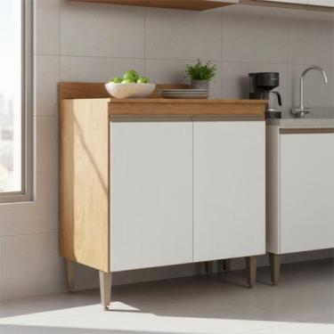 Imagem de Balcão de Cozinha para Cooktop Essenza 80cm 2 portas Móvel na Caixa - 