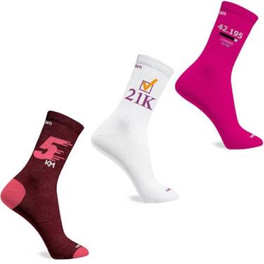 Imagem de Kit 3 Pares Meia Feminina Performance Corrida Runner Sport Fitness - R