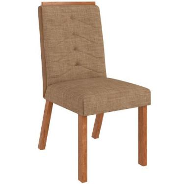 Imagem de Cadeira Estofada 2 unidades Zamarchi 27, Canela
