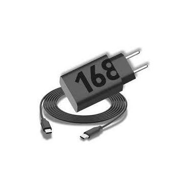 Imagem de Carregador Novo Completo Turbo Tipo C Fonte 168W Cabo 1 Metro Compatív