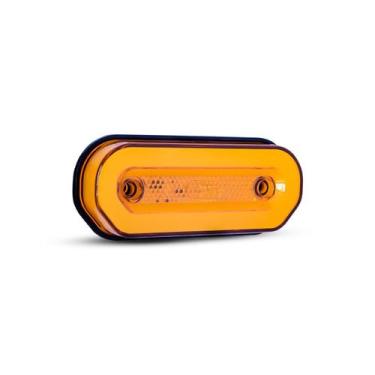 Imagem de Luz De Posição Lateral Led Oval OLOGO Âmbar Caminhão Carreta Baú - Out