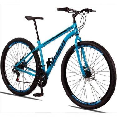 Imagem de Bicicleta 29 Raider Sport Aço 21 Marchas Freio A Disco Azul+preto