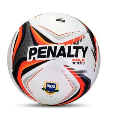 Imagem de Bola de Futsal Max 1000 XXVI Oficial Cbfs Selo Fifa Branco e Chumbo Penalty