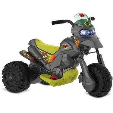 Imagem de Moto Elétrica Infantil XT3 6V Titanium com Câmbio de Duas Marchas Titânio Brinquedos Bandeirante