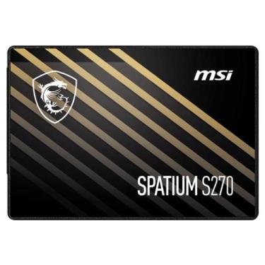 Imagem de Ssd Msi Spatium S270 480gb Sata 3 2,5 7mm Leitura E Gravação 500mb/s -