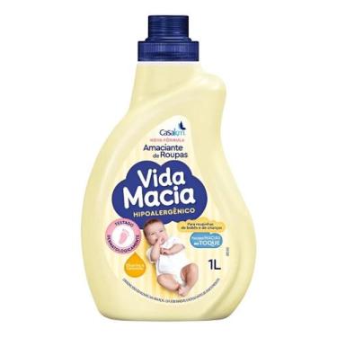 Imagem de Amaciante Vida Macia 1L Camomila Glicerina Hipoalergênico Suave Roupas