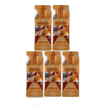 Imagem de Gel Carbo Mombora Mais Kit 5X 31g Caramelo Salgado +Baunilha Sabor:Car