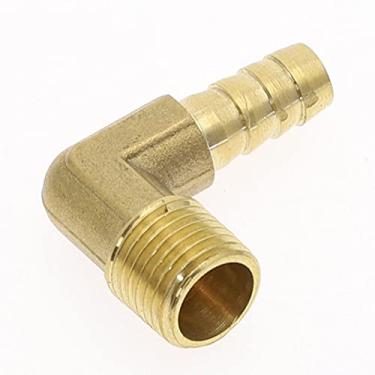 Imagem de Farpa de mangueira OD 6-19mm Rosca macho de 90 graus 1/8 '1/4' 3/8 '1/2' BSP Cotovelo de latão farpado Adaptador de conector de encaixe de cobre, 1 ", 25 mm