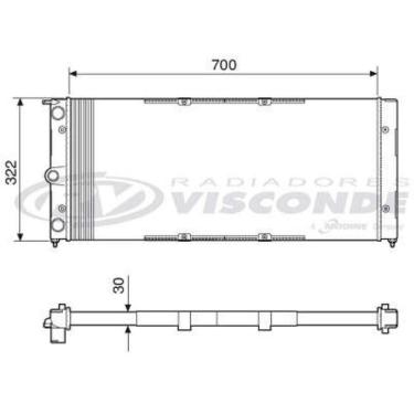 Imagem de Radiador Santana Versailles 1.8 2.0 Com Ar Visconde Rv2256