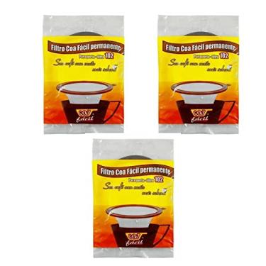 Imagem de Kit 3 Coador Filtro Permanente Poliéster Para Café Coa Fácil 102