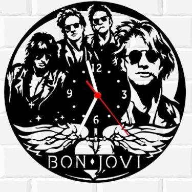Imagem de Relógio De Madeira Mdf Parede Bon Jovi Rock 2 - 3D Fantasy