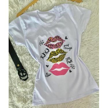 Imagem de T-Shirt Camiseta Luxo Moda Feminina Algodão - Ab Tshirteria