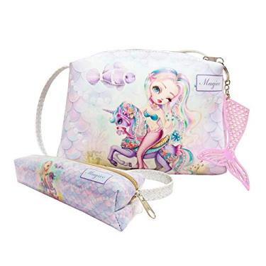 Imagem de Kit Infantil Bolsa e Estojo, Sereia Feliz - Magicc Bolsas