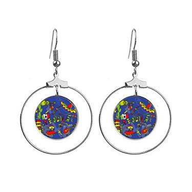 Imagem de Brincos Tequila Sombrero para guitarra Chili México Elment pendentes Joias Círculo de gota