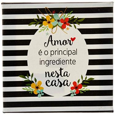 Imagem de Arte Maníacos Quadro Decorativo em Tela Canvas Amor é o Principal - 32,5x23cm