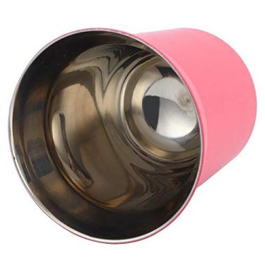 Imagem de Copo de parede dupla, copo de café requintado, 74 x 78 mm, aço inoxidável 304 para bebidas de chá com leite para lojas, utensílios de cozinha para amantes de café (rosa vermelho, 160 ml)