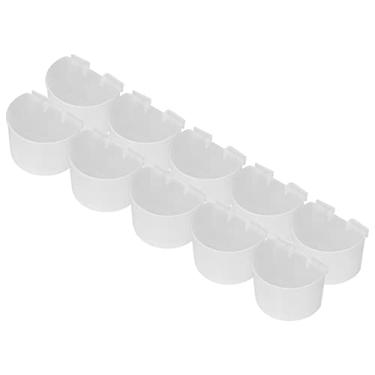 Imagem de CHICIRIS Copos de prato de plástico para alimentação de pássaros, alimentador resistente, confiabilidade útil para papagaios de pássaros (pequeno transparente)