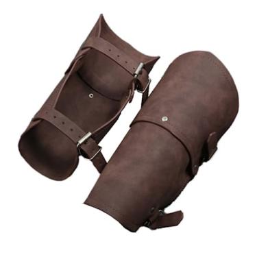 Imagem de YingHwa Pulseira de couro masculina/feminina exagerada masculina de couro rock pulseira personalizada de couro largo punk medieval acessório para cosplay, 10.03" X 7.25", Sem pedras preciosas