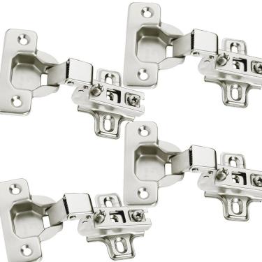 Imagem de 4pçs Dobradiças Super Curva Caneco Porta Armário Móveis 35mm