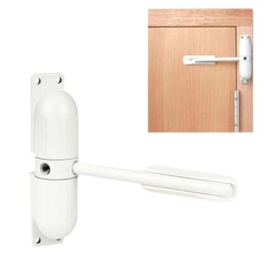 Imagem de GOOKYO Fecho de porta automático com mola de segurança – Fácil de instalar para converter portas articuladas em autofechamento – Branco..