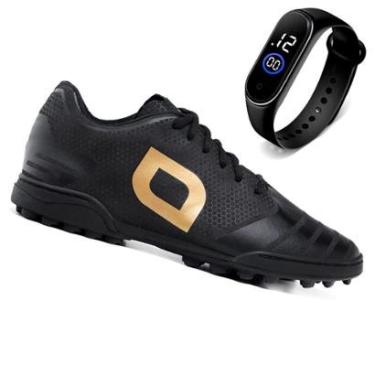 Imagem de Chuteira Society + Relógio Digital Masculino Pro Soccer Speed Gold Fut7-Masculino