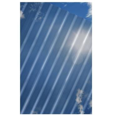 Imagem de Kit com 20 Telhas Policarbonato 244x50cm Onda Baixa Cristal Transparente