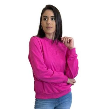 Imagem de Blusão Moletom Feminino Estampa Contorno Bordado Colcci-Feminino