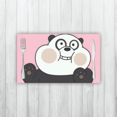 Imagem de Jogo Americano 4 Un Retangular Neoprene Urso Panda - Criative Gifts