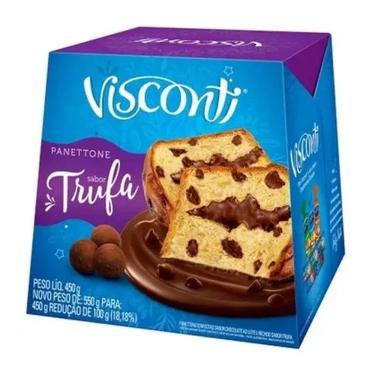 Imagem de Panettone com Gotas de Chocolate Recheio Trufa Visconti 450g