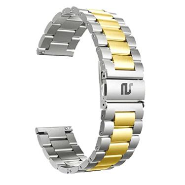 Imagem de Pulseiras NSmart magnética em aço inoxidável compativeis com Galaxy Watch Ultra 47mm (Prata Gold 3 Elos, Watch 7 Ultra - 47mm)