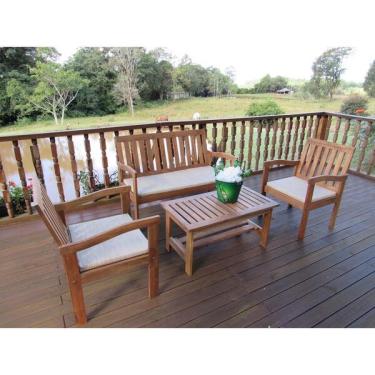 Imagem de Conjunto Robust 3 Poltronas e 1 Mesa- Tecido Bege