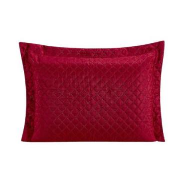 Imagem de Porta Travesseiro Com Debrum Requinte Liso 01 Peça - Vermelho - Enxova