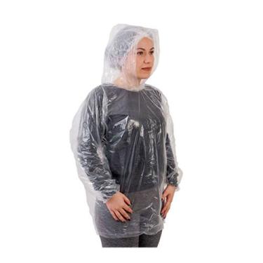 Imagem de Capa de chuva descartável polietileno transparente 100 unidades - J PL
