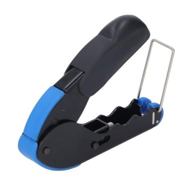 Imagem de Kit de Crimpagem de Cabo Coaxial Ajustável, Kit de Ferramentas de Crimpagem Coaxial Com Conectores 10 F, Material de Aço para RG59 RG6, Mecanismo de Trava de Alça de Borracha Macia