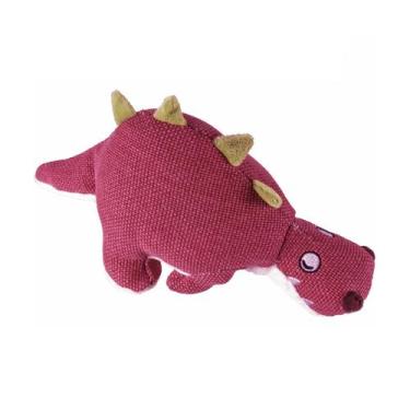 Imagem de Brinquedo Dinossauro vermelho 30cm para cães - Prime Pet