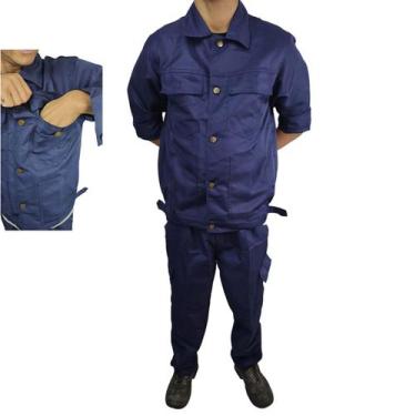 Imagem de Conjunto Uniforme Profissional EPI Segurança Obra Trabalho Construçao 