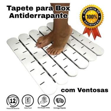 Imagem de Tapete Estrado Antiderrapante P/ Box Com 108 Ventosas Branco - TRIBELL
