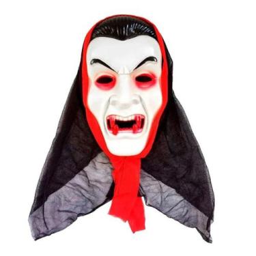 Imagem de Máscara De Vampiro Drácula C/ Capuz Halloween Festa Fantasia - GabiJov