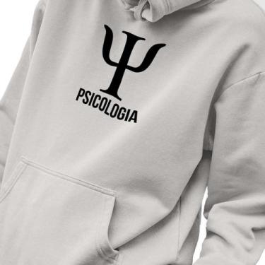 Imagem de Blusa Moletom Masculino Estampado Psicologia Simbolo em Algodão Fio 30