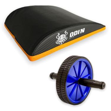 Imagem de Kit Roda abdominal e Almofada Abmat Apoio Lombar Odin Fit