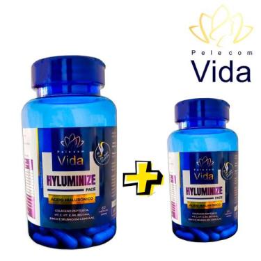 Imagem de Kit 2 Hyluminize Face Colágeno Ácido Hialurônico 60 Caps - Pelecomvida