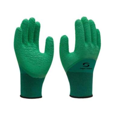Imagem de kit 12 Luvas EPI Banhadas Látex Corrugada Super Safety, GG