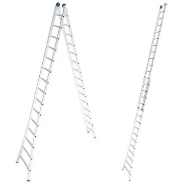 Imagem de Escada de Alumínio Extensiva 2 x 15 Degraus 4.49 x 7.57 Metros EVALD -