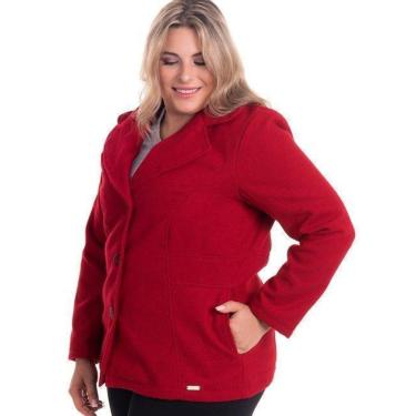 Imagem de Casaco Feminino em Lã Batida com Botões Forrado- Serena-Feminino