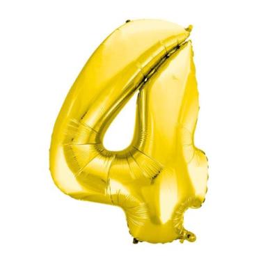 Imagem de Balão Metalizado Número Dourado - 70cm - Extra Festas, 4