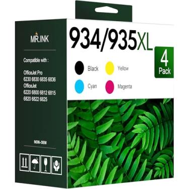 Imagem de Cartuchos de tinta 934XL 935XL compatíveis com cartuchos de tinta HP 934 e 935 XL, pacote combo para HP OfficeJet Pro 6230 6830 6835 6836 6220 6800 6812 6815 6820 6822 6825 Impressoras