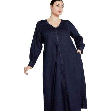 Imagem de City Chic Vestido feminino Citychic Plus Size Denim Ivy, Jeans escuro, 22 Plus