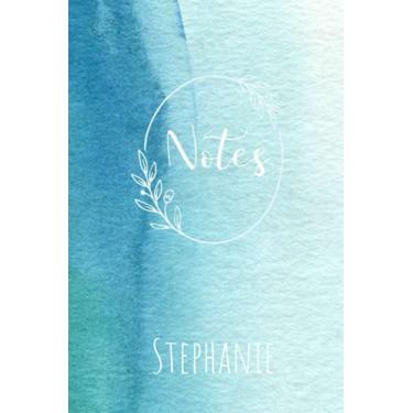 Imagem de Stephanie Notes: Personalised Journal Notebook for Girls Named Stephanie. (Custom Name Journal, Blank Journal, Write in Notebook) Large Blank Lined ... Ocean Blue Background(Stephanie Notebook)