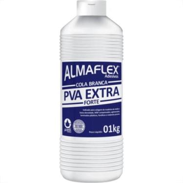 Imagem de Cola Branca Almaflex Extra Forte Pva 1Kg - ALMATA, Branco