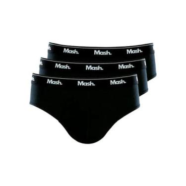 Imagem de Kit com 3 Cuecas Slip Mash 073.58, Preto, GG
